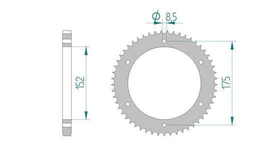 Couronne AFAM 12207 - 53 dents