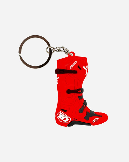 Alpinestars New Tech 10 Stiefel-Schlüsselanhänger – Rot