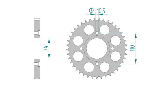 Couronne AFAM 12302 - 41 dents