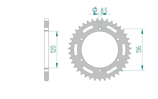 Couronne AFAM 12304 - 39 dents
