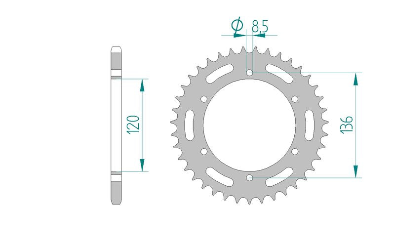 Couronne AFAM 12304 - 37 dents