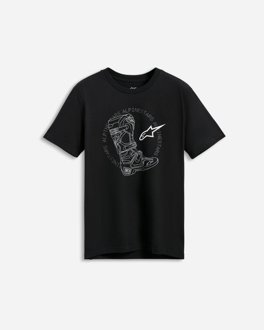 T-shirt manches courtes Alpinestars Tech Boot Csf - Noir