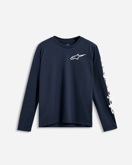 T-shirt Alpinestars Trackside Ls Csf - Marine
