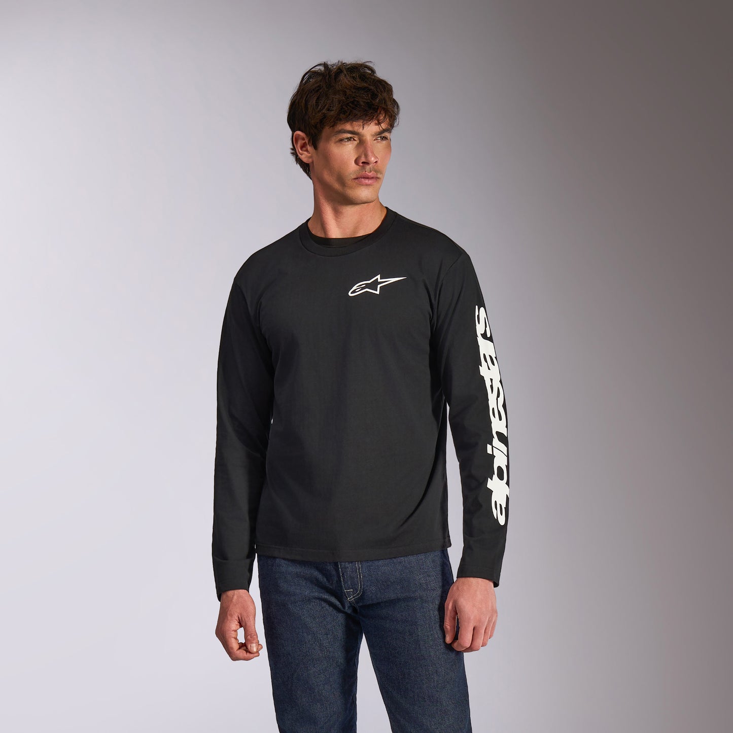 Alpinestars Trackside Long Sleeve Csf T-Shirt - Black/White