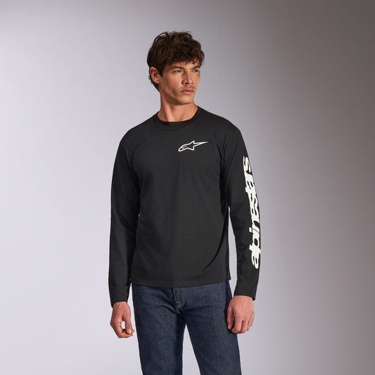 Alpinestars Trackside Langarm T-Shirt CSF - Schwarz/Weiß