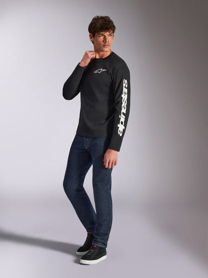 Alpinestars Trackside Long Sleeve Csf T-Shirt - Black/White