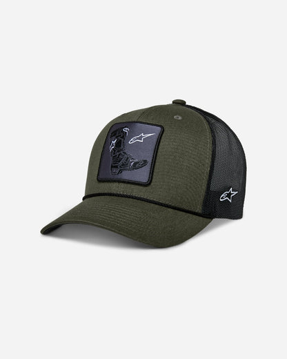 Alpinestars Trucker-Cap mit Stiefel – Militär/Schwarz