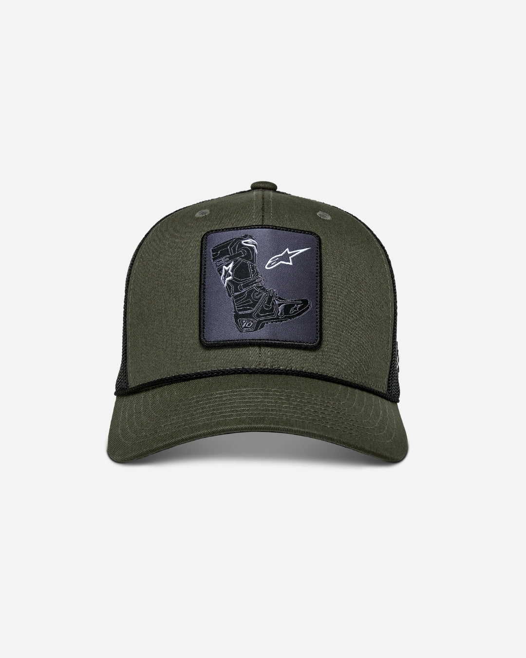 Alpinestars Trucker-Cap mit Stiefel – Militär/Schwarz