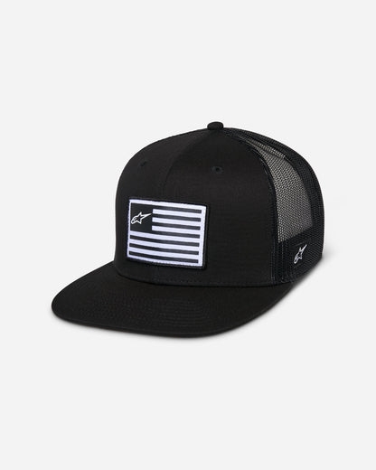 Casquette Trucker Alpinestars Flag Flat - Noir/Noir