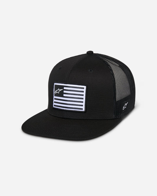 Casquette Trucker Alpinestars Flag Flat - Noir/Noir