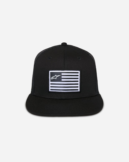 Casquette Trucker Alpinestars Flag Flat - Noir/Noir