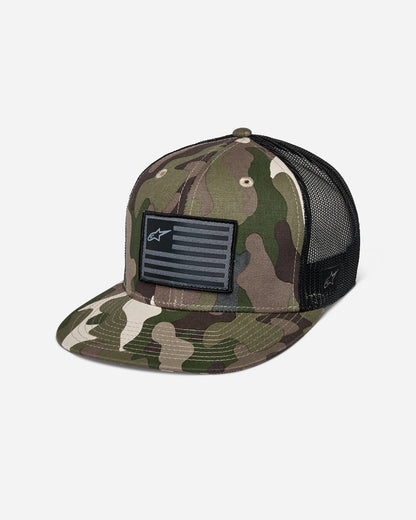 Casquette Trucker Alpinestars Flag Flat - Camouflage vert/Noir