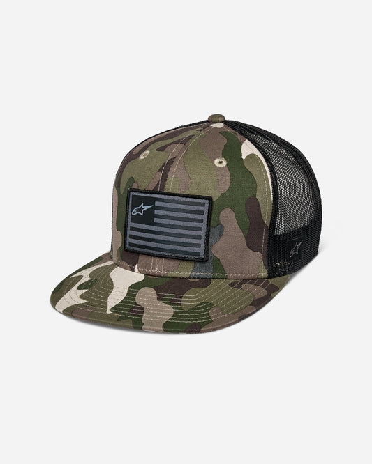 Casquette Trucker Alpinestars Flag Flat - Camouflage vert/Noir