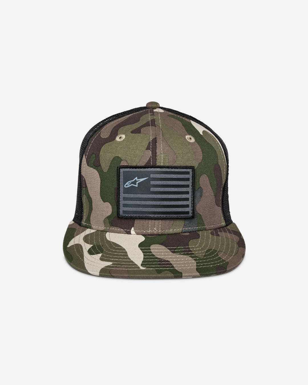 Casquette Trucker Alpinestars Flag Flat - Camouflage vert/Noir
