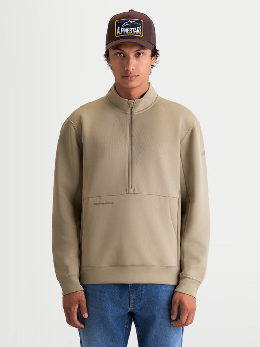 Felpa con mezza zip Alpinestars Apera - Beige