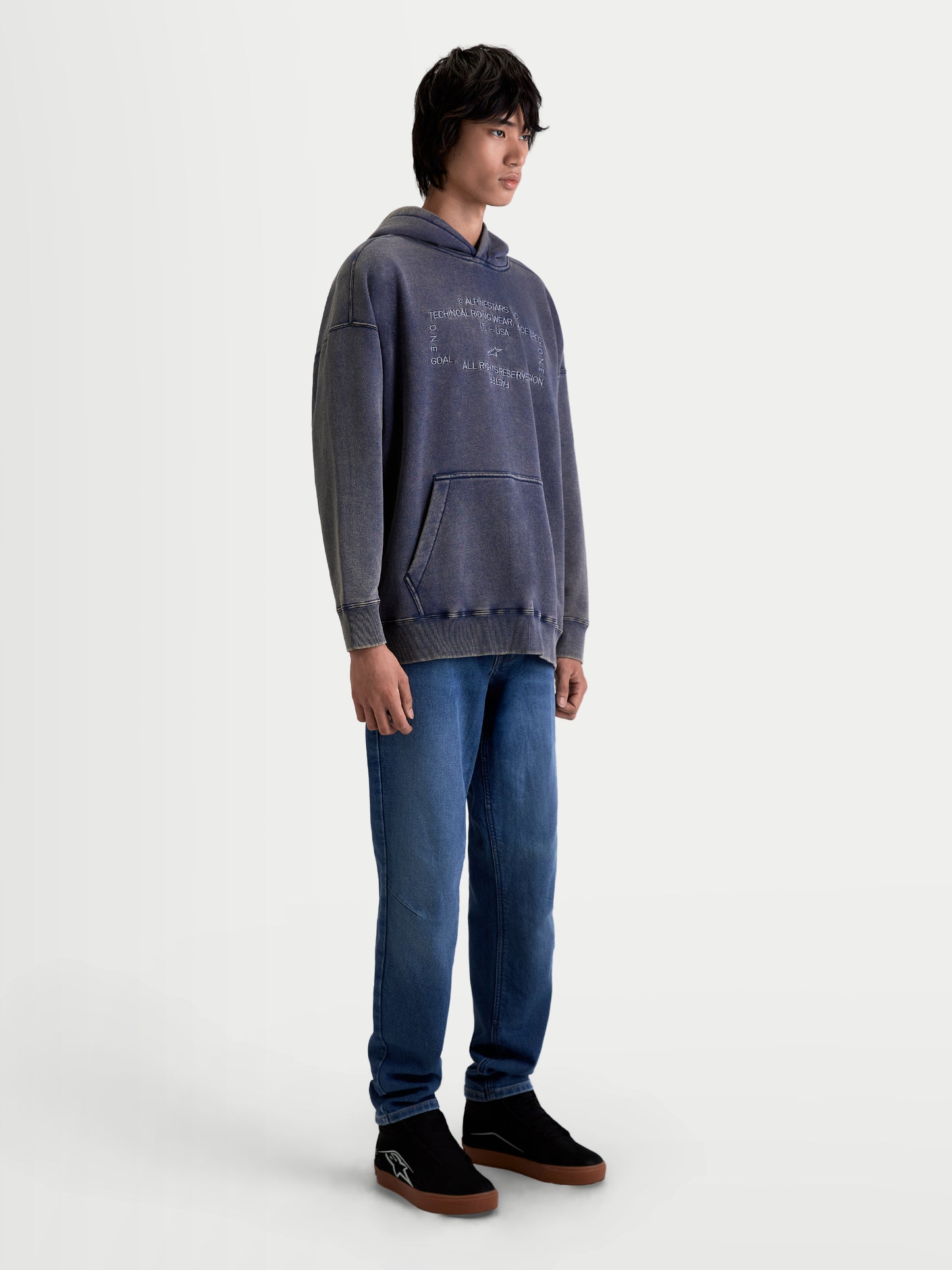 Alpinestars Infinite Washed Oversized Hoodie - Washed Navy