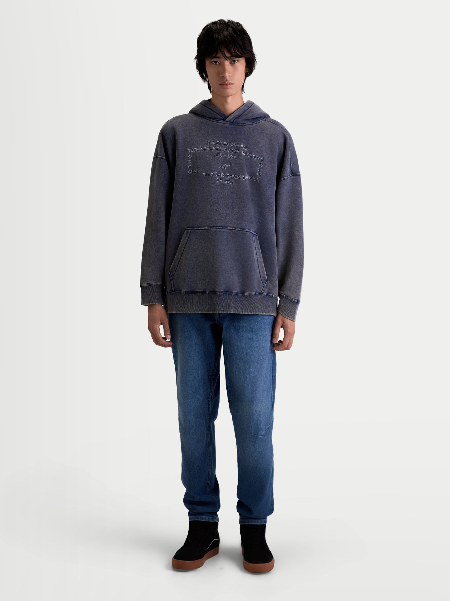 Alpinestars Infinite Washed Oversized Hoodie - Washed Navy