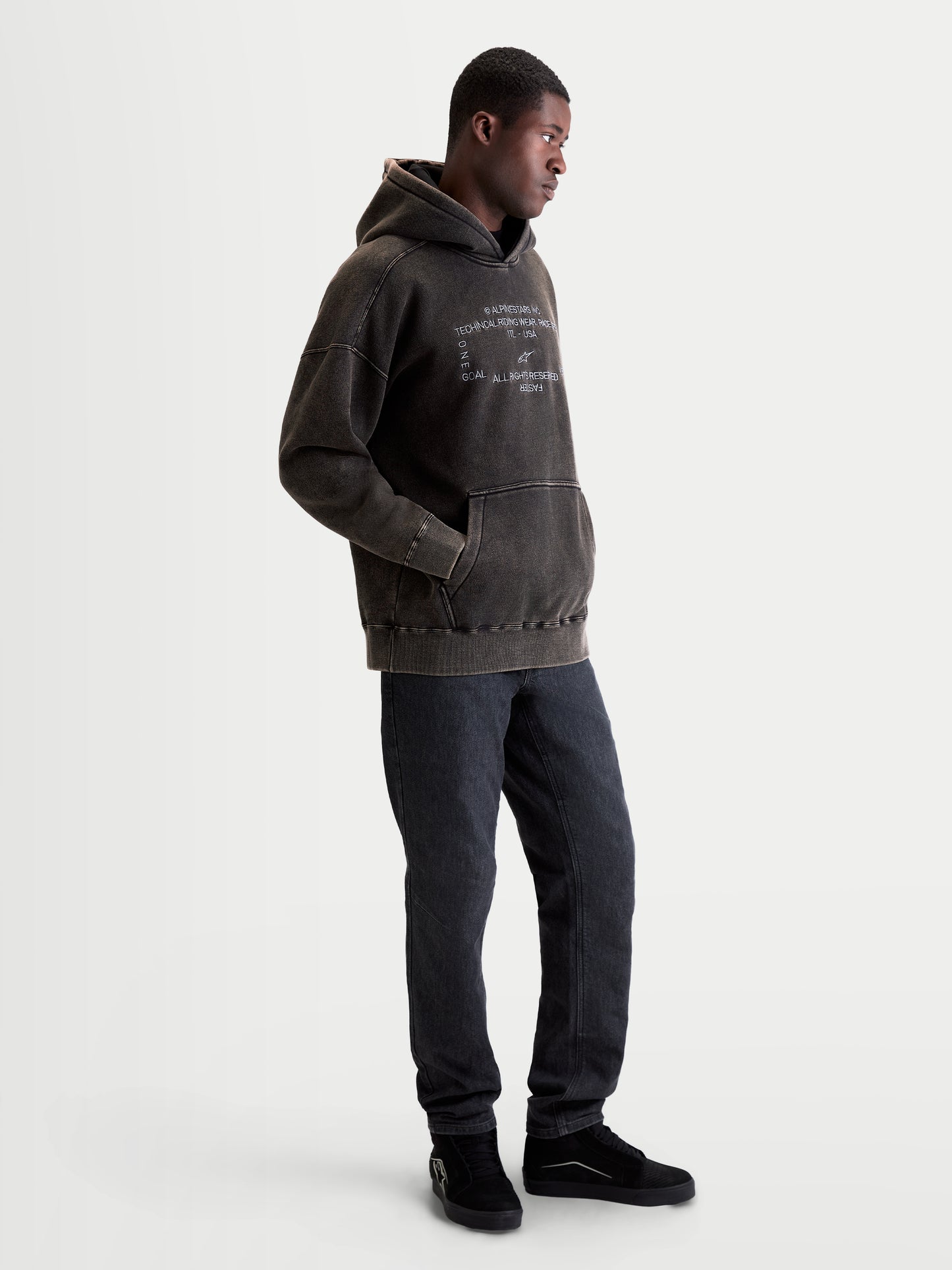 Alpinestars Infinite Washed Oversized Hoodie - Washed Schwarz