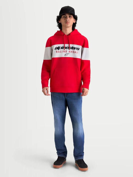 Felpa con cappuccio Alpinestars Cubic - Rosso/Cemento
