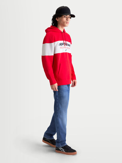 Sweat à capuche Alpinestars Cubic - Rouge/Gris ciment