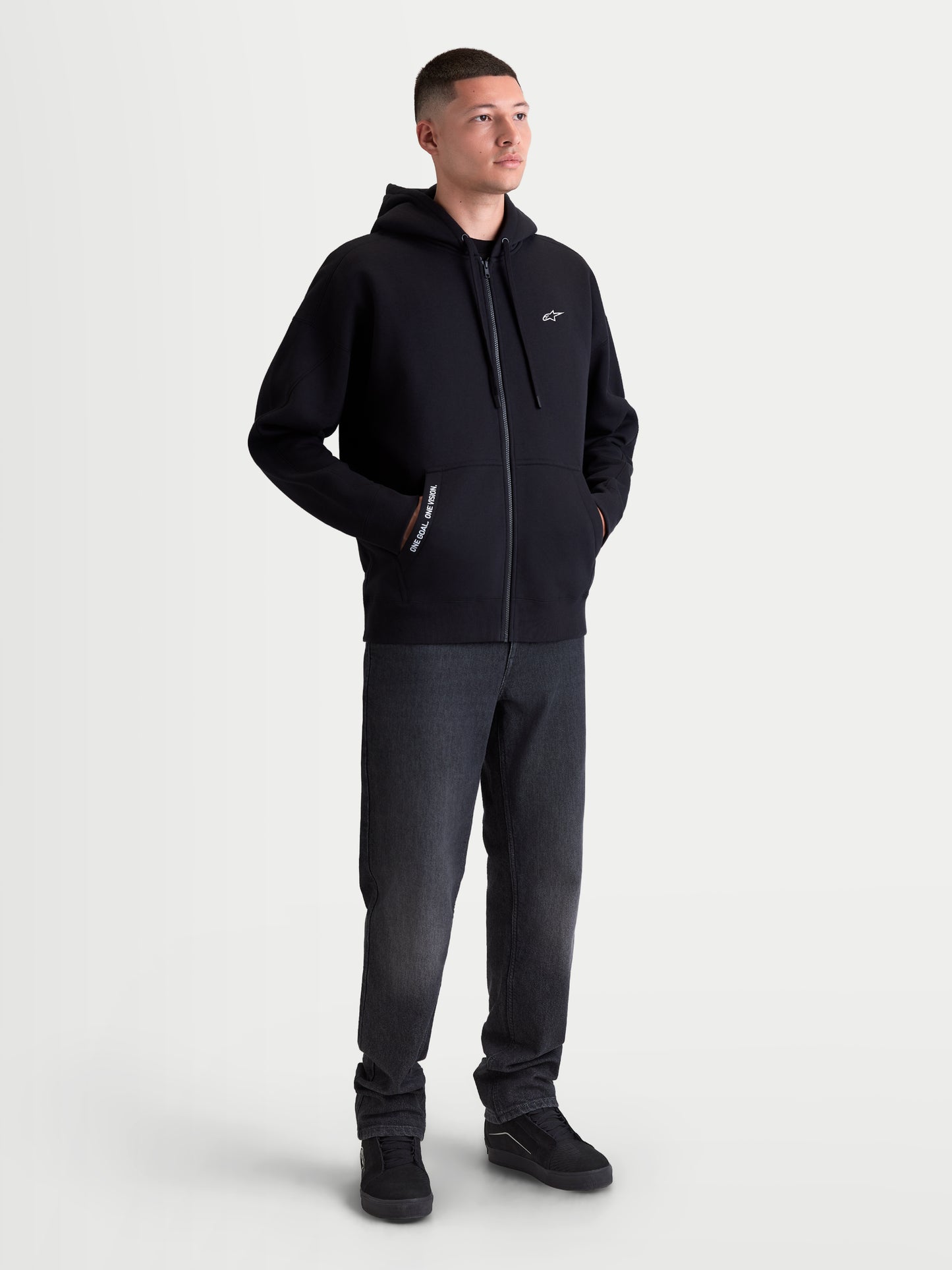 Felpa con cappuccio Alpinestars Pioneer Oversize - Nera