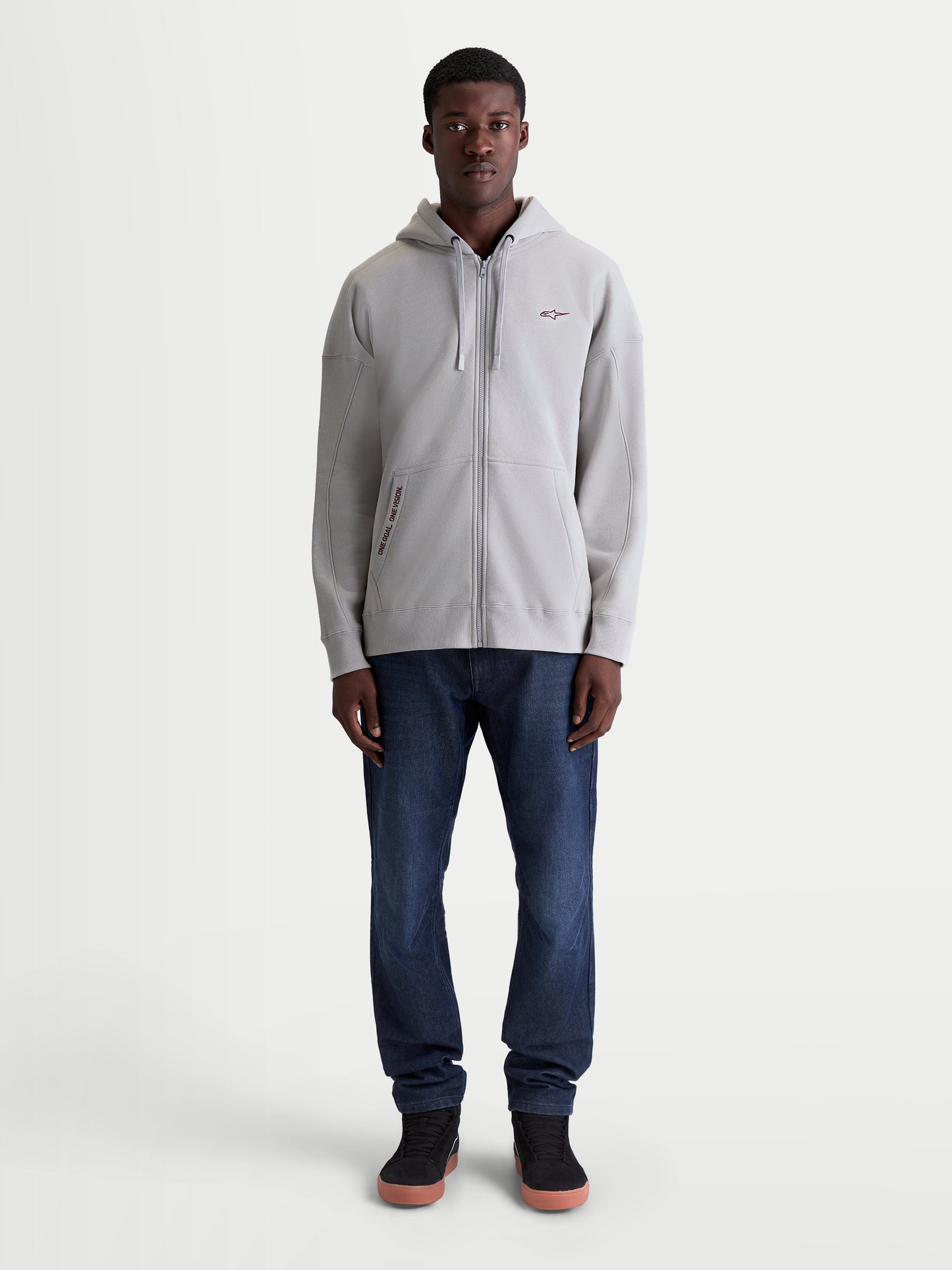 Sweat à capuche oversize Alpinestars Pioneer - Gris ciment