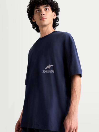 Alpinestars Institute Oversized Csf Short Sleeve T-Shirt - Navy