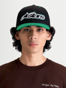 Alpinestars Retro Snapback Cap - Schwarz/Grün