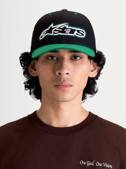 Alpinestars Retro Snapback Cap - Schwarz/Grün