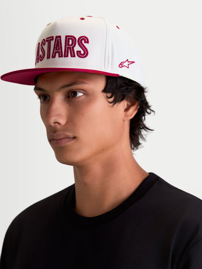 Alpinestars Stadium Snapback Cap - Offwhite/Rot