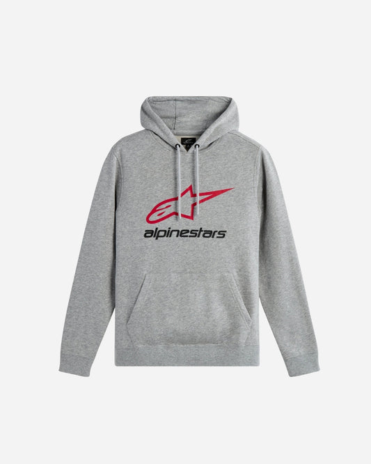 Sweat à capuche Alpinestars Always V3 - Gris chiné/Rouge/Noir