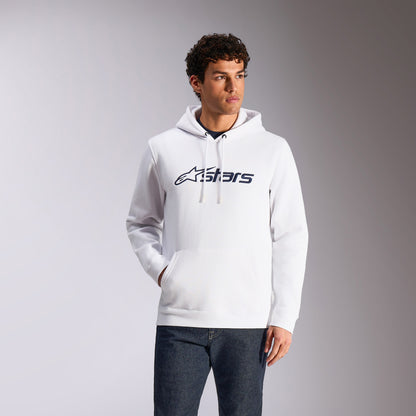 Felpa con cappuccio Alpinestars Blaze V3 - Bianco/Blu navy