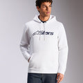 Felpa con cappuccio Alpinestars Blaze V3 - Bianco/Blu navy