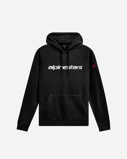 Sweat à capuche Alpinestars Linear Wordmark V3 - Noir/Blanc/Rouge