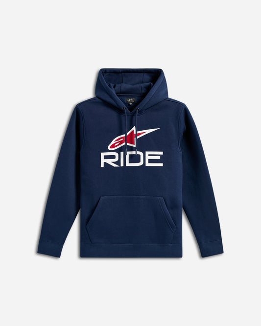 Sweat à capuche Alpinestars Ride V3 - Bleu marine/Blanc/Rouge