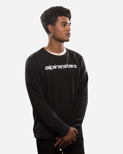 Felpa in pile Alpinestars Linear Crew - Nera