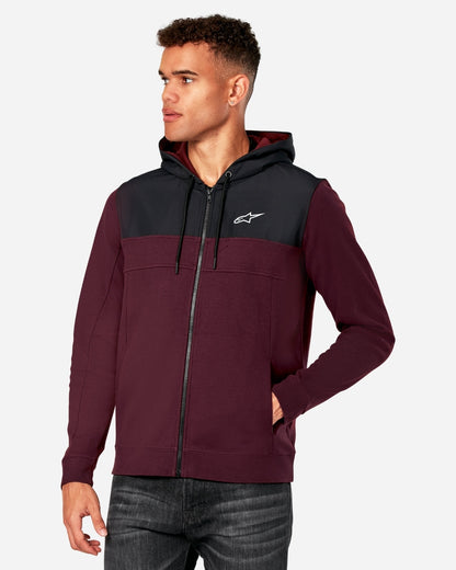 Sweat à capuche zippé Alpinestars Reckoning - Rouge
