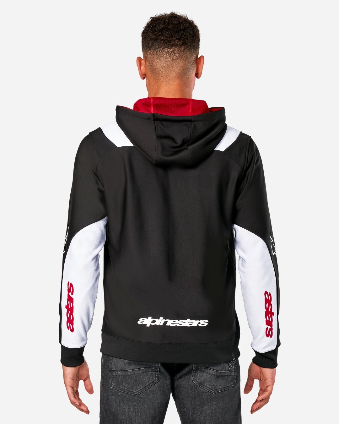 Sweat à capuche Alpinestars Sessions V3 - Noir/Blanc/Rouge