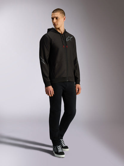 Felpa con cappuccio Alpinestars Sessions V3 - Nero/Grigio