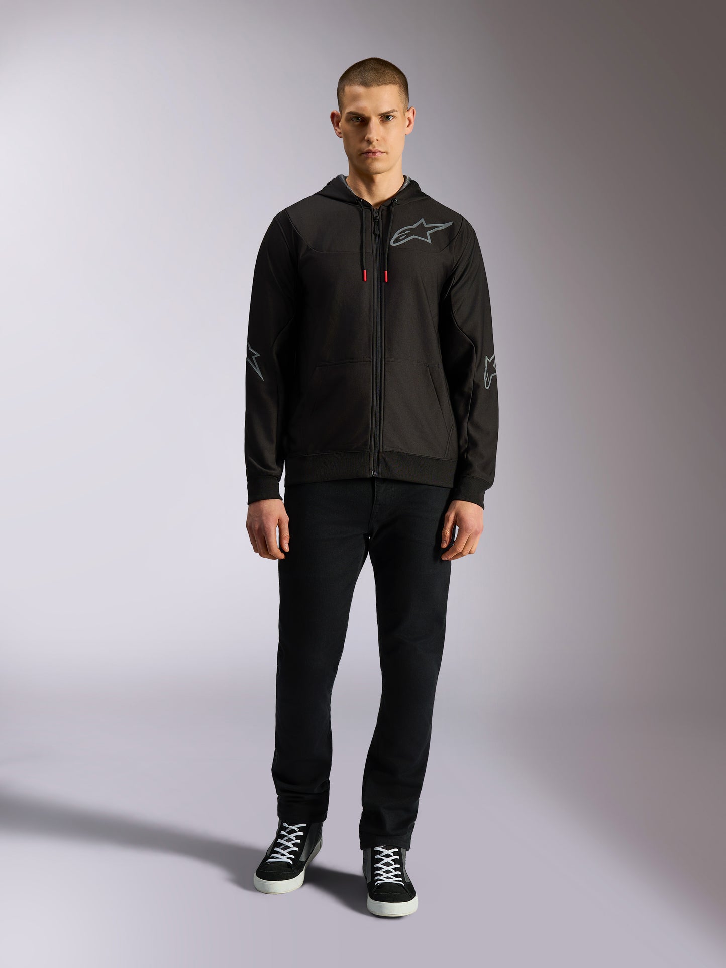 Felpa con cappuccio Alpinestars Sessions V3 - Nero/Grigio