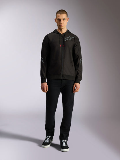 Felpa con cappuccio Alpinestars Sessions V3 - Nero/Grigio