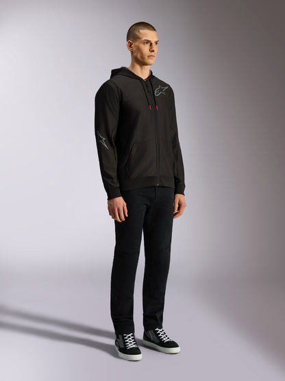Felpa con cappuccio Alpinestars Sessions V3 - Nero/Grigio