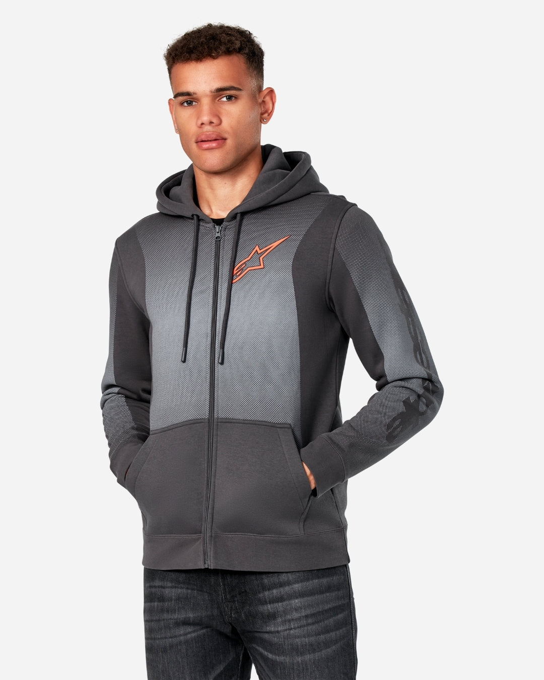 Sweat à capuche zippé Alpinestars Arising - Gris