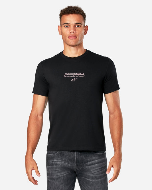 Alpinestars Kurzarm-T-Shirt mit auffälligem Rückendesign – Schwarz