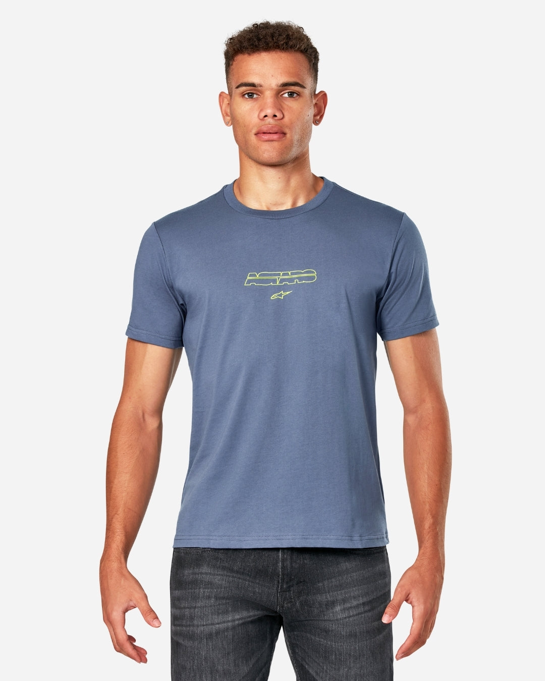 Alpinestars Kurzarm-T-Shirt mit auffälligem Rückendesign – Blau