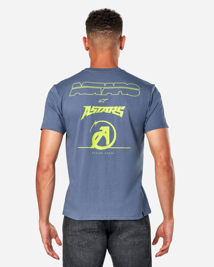 Alpinestars Kurzarm-T-Shirt mit auffälligem Rückendesign – Blau