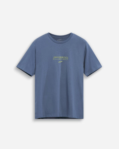 Alpinestars Kurzarm-T-Shirt mit auffälligem Rückendesign – Blau
