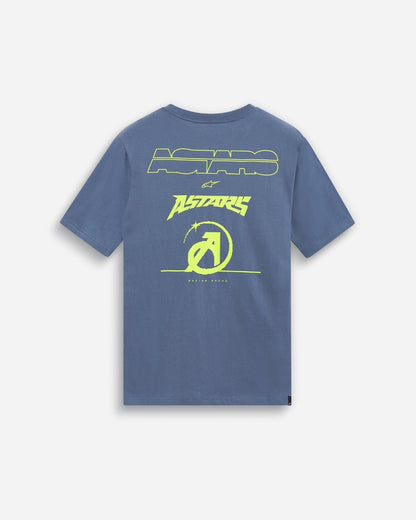 Alpinestars Kurzarm-T-Shirt mit auffälligem Rückendesign – Blau