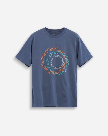 T-Shirt manches courtes Alpinestars Concentric - Bleu