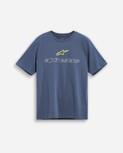 T-Shirt manches courtes Alpinestars Linear Trace - Bleu